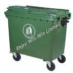 1100L large waste bin outside